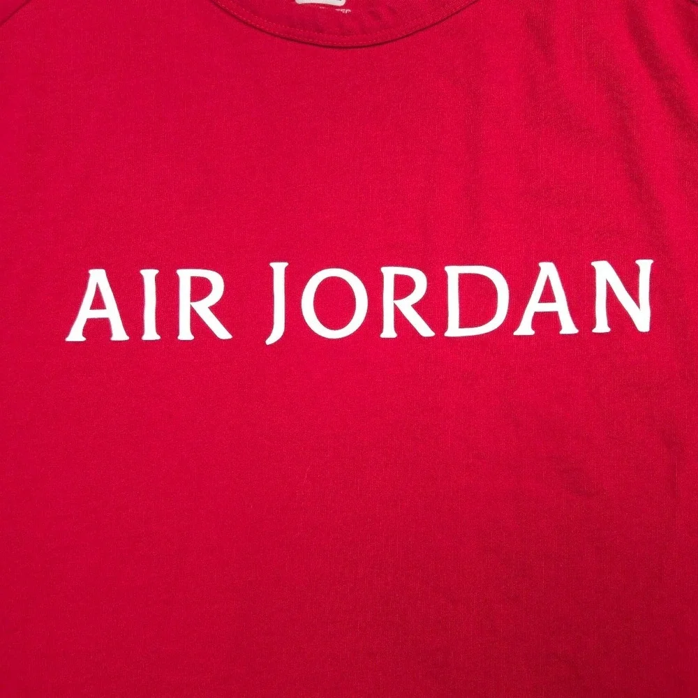 Jordan JSW Wings 3/4 Sleeve Shirt Men 2XL Red Air Jordan Graphic Cotton